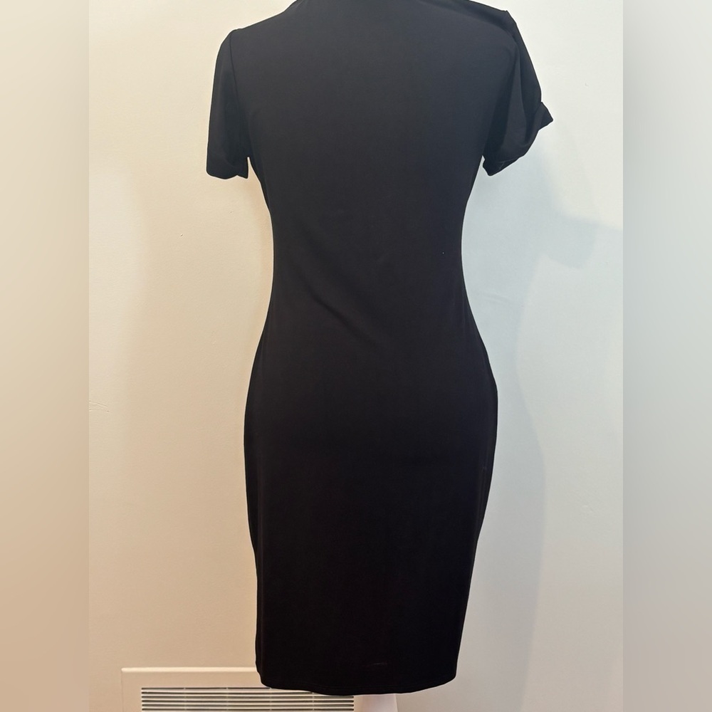Lulu's Black Crew Neck Short Sleeve T Shirt Mini Dress - Picture 4 of 10